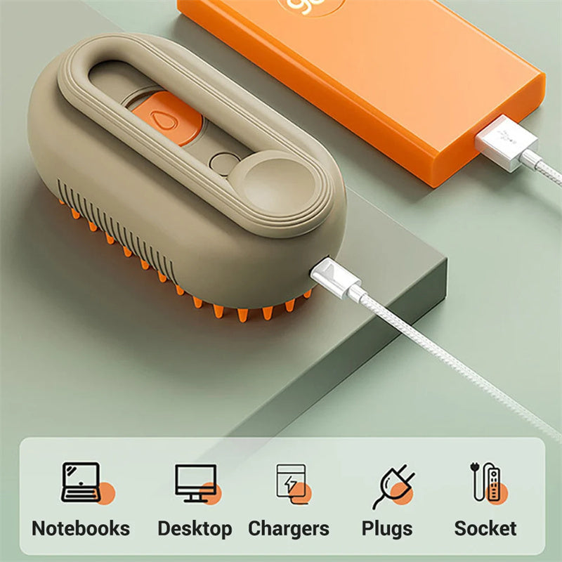 Cat Steam Brush Steamy Dog Brush 3 In 1 Electric Spray Cat Hair